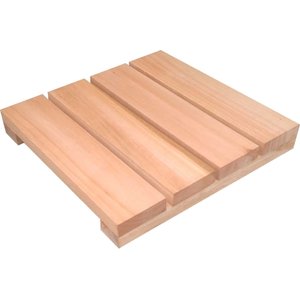 Deck de Madeira Modular 30x30 Cm Réguas 7 Cm Neonx com Pintura:osmocolor Incolor Uv Glass