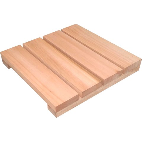 Deck de Madeira Modular 30x30 Cm Réguas 7 Cm Neonx com Pintura:osmocolor Incolor Uv Glass