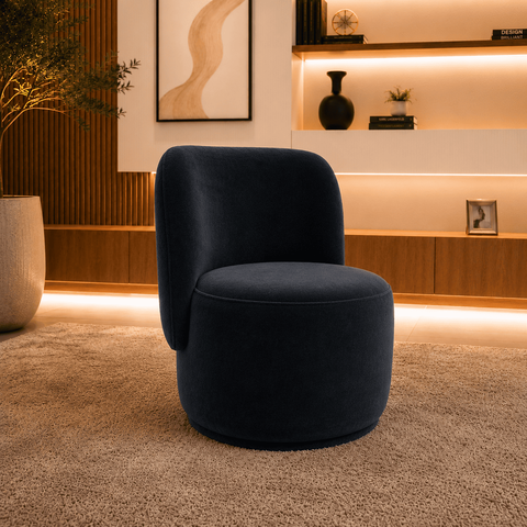 Poltrona Decorativa Bia Orgânica Veludo Recepção Sala Estar Quarto