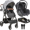 Ver imagem 1 de Carrinho de Bebe com Bebe Conforto Base Kiddo Cosmos Grafite