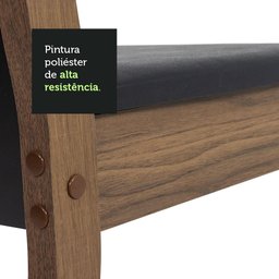 Conjunto Sala de Jantar Mesa Tampo de Madeira 4 Cadeiras Talita Madesa - 8