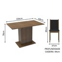 Ver imagem 5 de Conjunto Sala de Jantar Mesa Tampo de Madeira 4 Cadeiras Talita Madesa