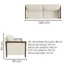 Ver imagem 3 de Sofa 2 Lugares Ambar 165 cm Braços Pes em Madeira Boucle Tce 1010 Moll