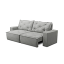 Ver imagem 5 de Sofá Retrátil 3 Lugares com Molas 1,80m Ayla Suede Cinza
