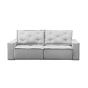 Ver imagem 6 de Sofá Retrátil 3 Lugares com Molas 1,80m Ayla Suede Cinza