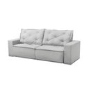 Ver imagem 4 de Sofá Retrátil 3 Lugares com Molas 1,80m Ayla Suede Cinza