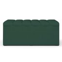 Ver imagem 2 de Kit Cabeceira Cama Box Solteiro 100cm com Calçadeira Baú Dália W01 Linho Verde Musgo - Lyam