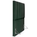 Ver imagem 3 de Kit Cabeceira Cama Box Solteiro 100cm com Calçadeira Baú Dália W01 Linho Verde Musgo - Lyam