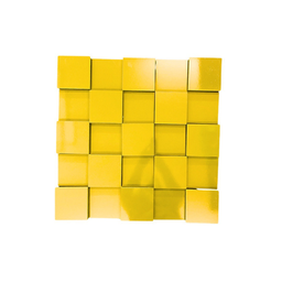 Painel Acústico Tabuleiro 50x50x4cm - Mdf e Espuma - Amarelo - 1