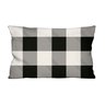 Capa de Almofada Decorativa Xadrez Preto e Branco 100% Algodão para Sofá - 30x50cm - 1
