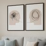 Kit 2 Quadros Psicologia Linhas da Mente 40x60 Moldura:preta - 7