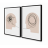 Kit 2 Quadros Psicologia Linhas da Mente 40x60 Moldura:preta - 9