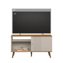 Ver imagem 3 de Rack Bancada Tv até 50" Sala 120cm Aparador Augusto Nature/off White L04 - D'Rossi