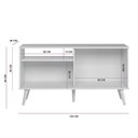 Ver imagem 4 de Rack Bancada Tv até 50" Sala 120cm Aparador Augusto Nature/off White L04 - D'Rossi