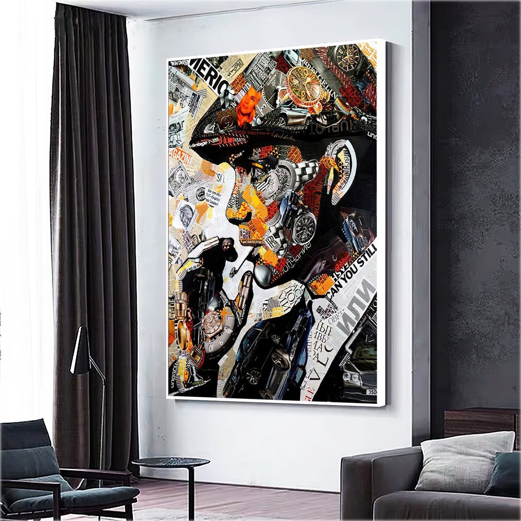 Quadro Thomas Shelby Grafit:120x80 cm/PRETA | MadeiraMadeira