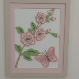 Quadro Coleção Bem-te-vi Borboleta de Frente - QDBT-02 BH BABY KIDS - 1