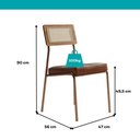 Ver imagem 3 de Conjunto Sala de Jantar 6 Cadeiras Violeta Carraro Off White Rosê