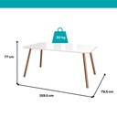 Ver imagem 2 de Conjunto Sala de Jantar 6 Cadeiras Violeta Carraro Off White Rosê
