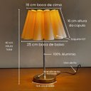 Ver imagem 4 de Kit 2 Abajur Luminária de Mesa Moderno Elegante com Interruptor Decoração Iluminação Casa Sala