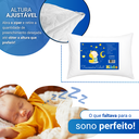 Ver imagem 5 de Kit 2 Travesseiros Select Baby Infantil até 3 Anos Antialérgico Lavável com 2 Fronhas 100% Algodão