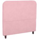 Ver imagem 3 de Cabeceira Casal Queen Estofada para Cama Box Lizza Veludo Rosa Bebe
