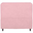 Ver imagem 4 de Cabeceira Casal Queen Estofada para Cama Box Lizza Veludo Rosa Bebe