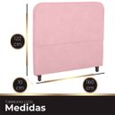 Ver imagem 5 de Cabeceira Casal Queen Estofada para Cama Box Lizza Veludo Rosa Bebe