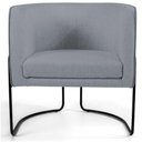 Ver imagem 4 de Kit 2 Poltronas Base Aço Betina C-416 Linho Cinza Escuro