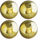 Ver imagem 1 de Kit 4 Bolas de Natal Dourado Brilhante Tradicional Grande 14cm - Magizi