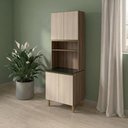 Ver imagem 3 de Paneleiro Kali Premium 4 Portas MDF 70cm Carvalho Toq Bianco Nicioli Móveis