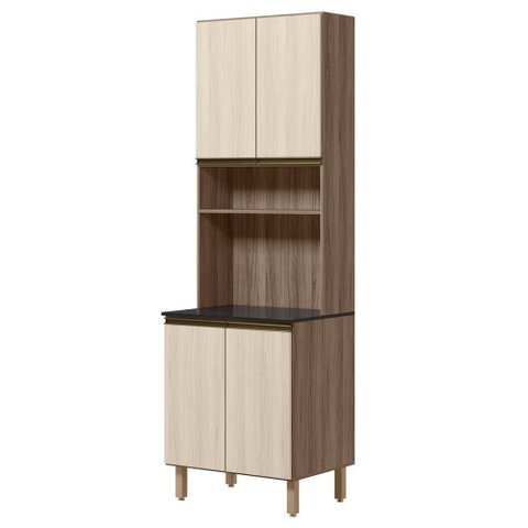Paneleiro Kali Premium 4 Portas MDF 70cm Carvalho Toq Bianco Nicioli Móveis