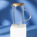 Ver imagem 1 de Jarra de vidro com tampa de bambu 750ml - Oikos