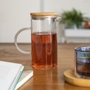 Ver imagem 3 de Jarra de vidro com tampa de bambu 750ml - Oikos