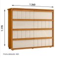 Ver imagem 3 de Cômoda Tarsila 100% Mdf Ripado 8 Gavetas - Cinamomo Off White - Madetec
