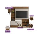 Ver imagem 6 de Rack Bancada C/ Painel P/ Tv até 50 Pol Alagoas 2 Portas e 5 Prateleiras 187x160cm Nature/off White