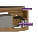Ver imagem 7 de Rack Bancada C/ Painel P/ Tv até 50 Pol Alagoas 2 Portas e 5 Prateleiras 187x160cm Nature/off White