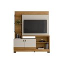 Ver imagem 1 de Rack Bancada C/ Painel P/ Tv até 50 Pol Alagoas 2 Portas e 5 Prateleiras 187x160cm Nature/off White