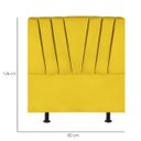 Ver imagem 3 de Cabeceira Solteiro Cama Box Estofada 90 Cm Lile Suede:amarelo