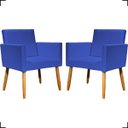Ver imagem 1 de Kit 2 Poltronas Decorativas Para Recepção Manicure Sala Escritório Consultório Corino