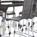 Ver imagem 4 de 10 Cadeiras Haiti e Mesa de Jantar 240x100 Alumínio Pedra Ferro