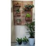 Jardim Vertical Madeira 60x40 com 3 Cachepots 18x20 Treliça - 3