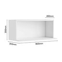 Ver imagem 2 de Nicho para Cozinha P/ Microondas 80cm Branco - Bertolini