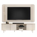 Ver imagem 4 de Painel com Bancada para Tv até 75 Polegadas Led Ariana Off White Dj Móveis