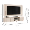 Ver imagem 2 de Painel com Bancada para Tv até 75 Polegadas Led Ariana Off White Dj Móveis