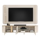 Ver imagem 3 de Painel com Bancada para Tv até 75 Polegadas Led Ariana Off White Dj Móveis