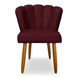 Cadeira de Jantar Pétala Estofada Pés Palito Suede - 2