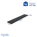 Ver imagem 5 de Kit 3 Prateleira Preta 80X15 + Suporte Flutuante Mdf  Organizadora Decoração Cozinha Banheiro Sala