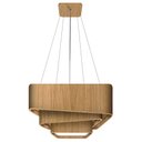Ver imagem 1 de Pendente Trinity Quadrado 70cm - 5 Luzes Adrilustres Freijó