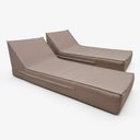 Ver imagem 1 de Kit 02 Espreguiçadeiras Área Externa Sunny Impermeável 160x70cm em Espuma Acquablock Fendi - Desk de