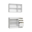 Ver imagem 5 de Armário de Cozinha Compacta 100% Mdf 120cm Branco Celeste Kappesberg